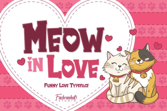 Meow in Love: A Bold Font for Creative Projects