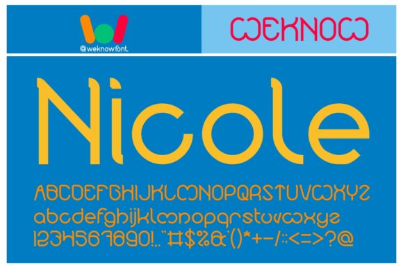 Nicole: A Modern Display Font