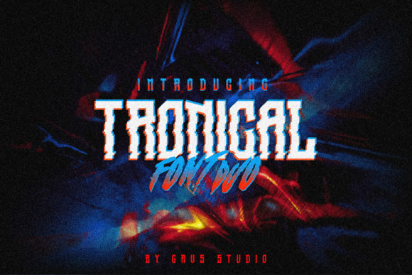 Tronical: Bold Display Font for Craft Creators