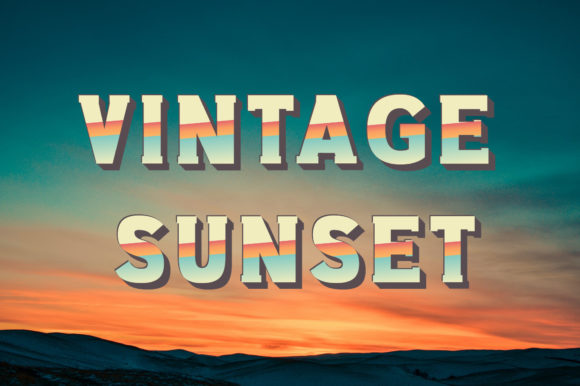 Vintage Sunset: A Bold Font for Timeless Design