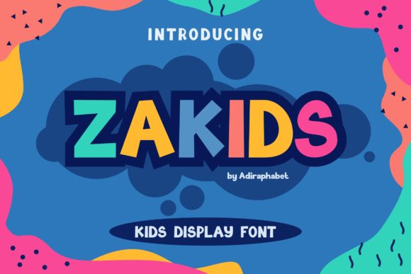 Zakids: A Playful Display Font for Creative Projects